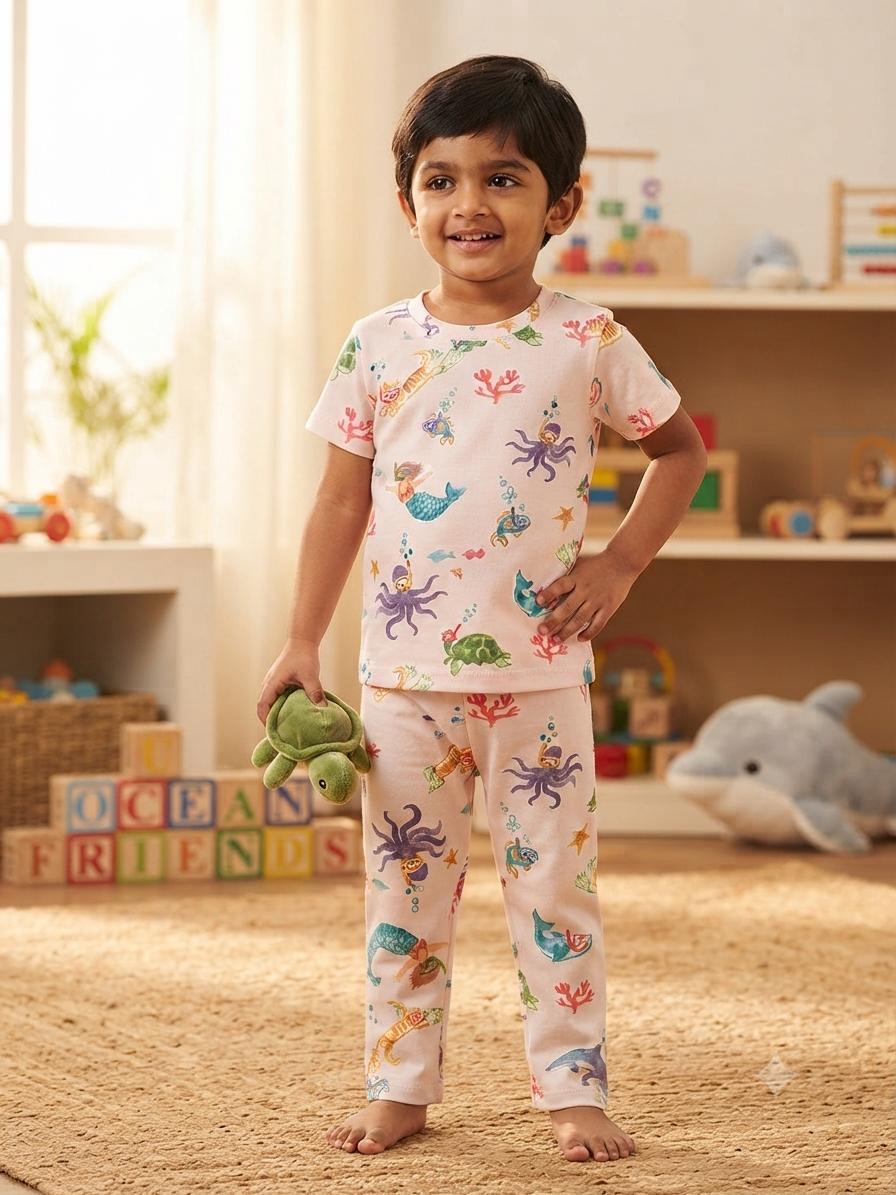 Sea world  Top & bottom  set (6 months-3 years)