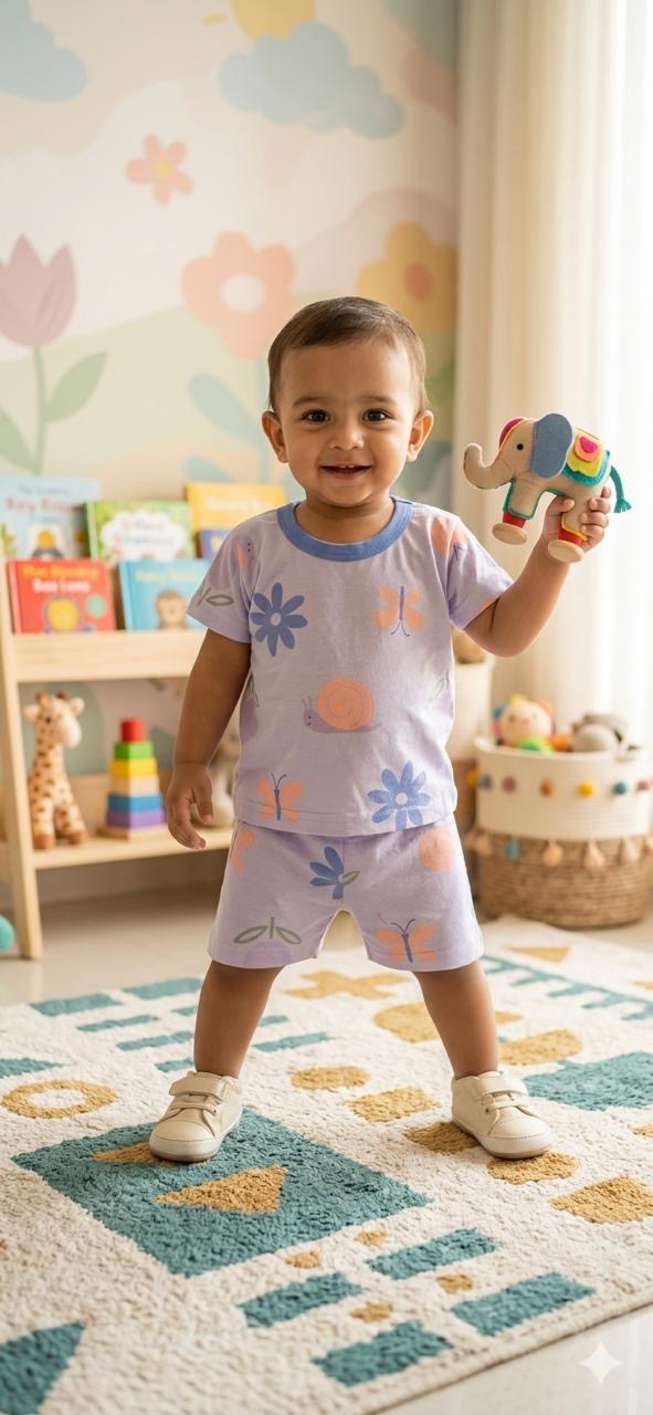 Purple Short set (6 months- 2 years)