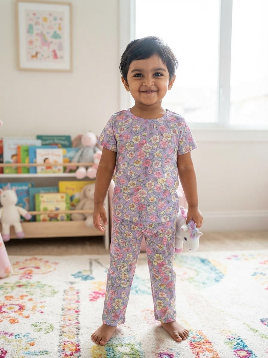 Floral Top & bottom  set (6 months-3 years)