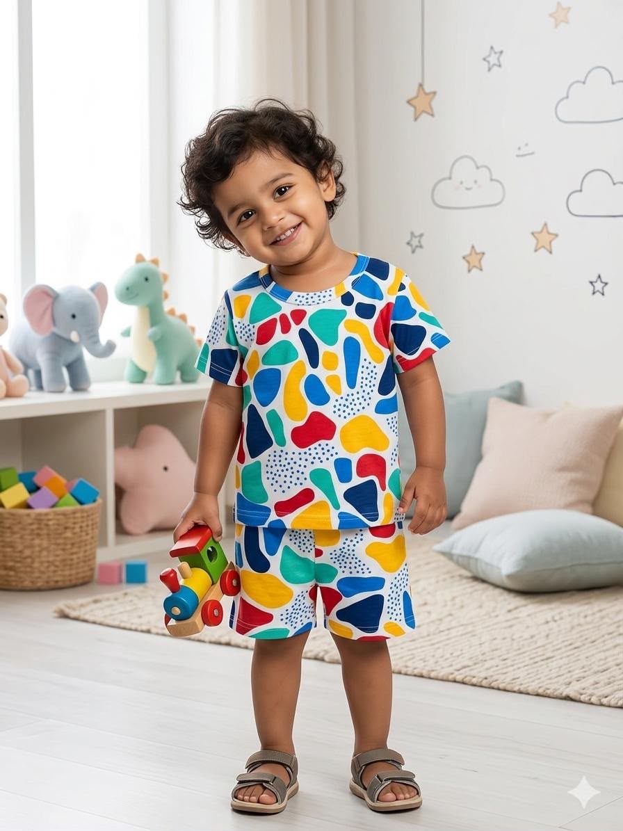 Assorted design  –Short Set    Random Design – ₹99  -(3-5 year)