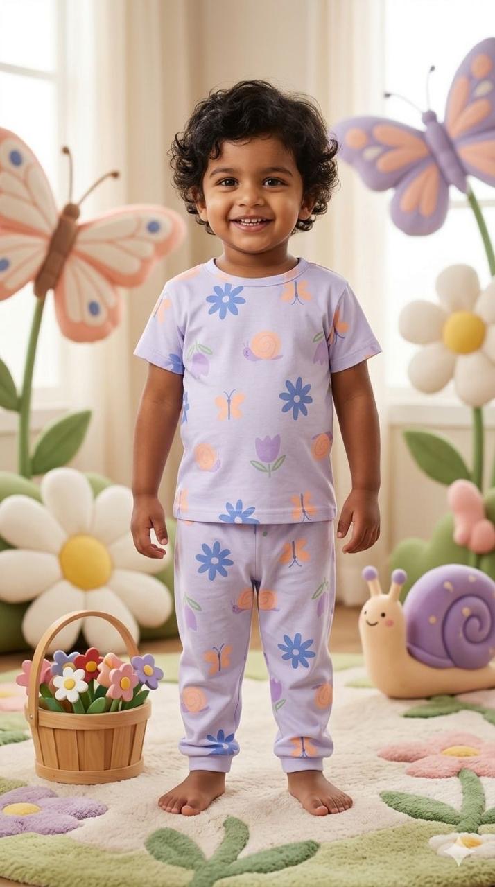 Purple Top & bottom set (1- 3 years)