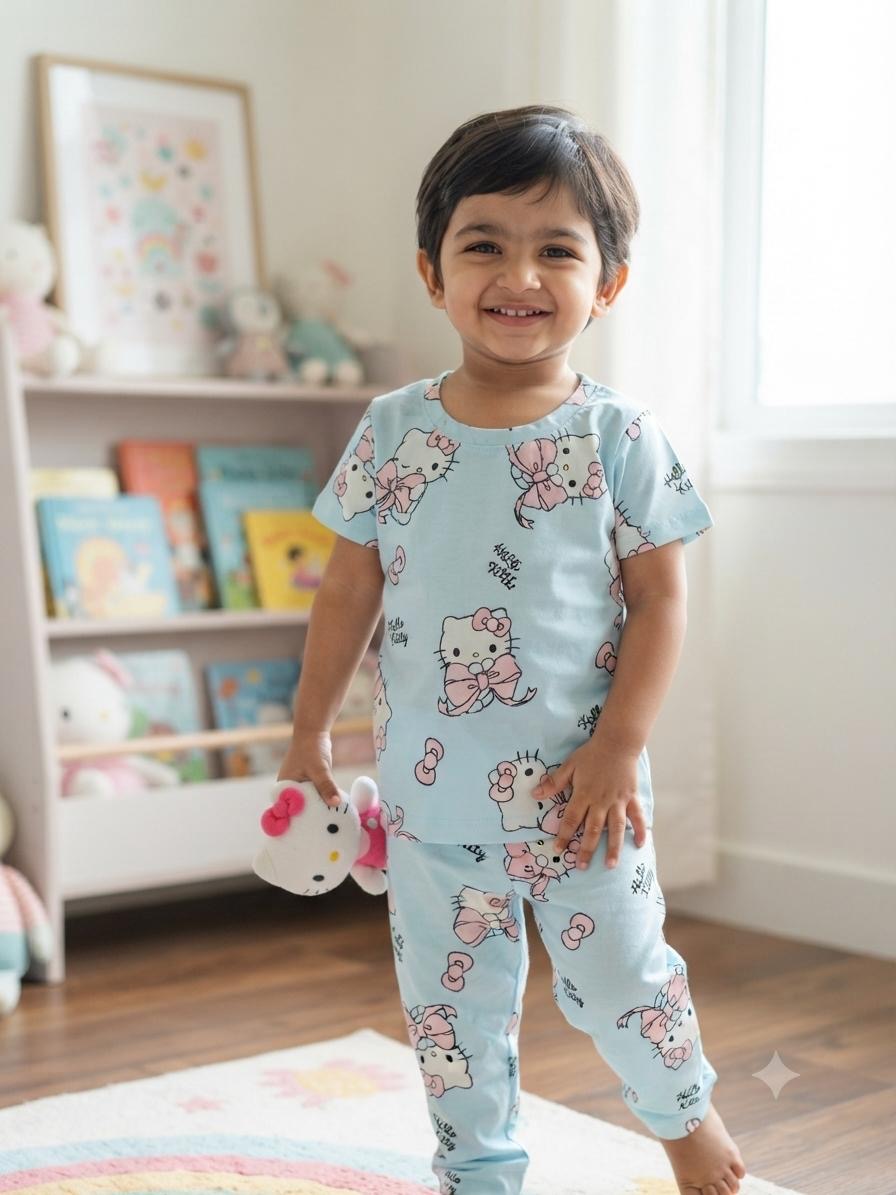 Kitty  Top & bottom  set (6 months-3 years)