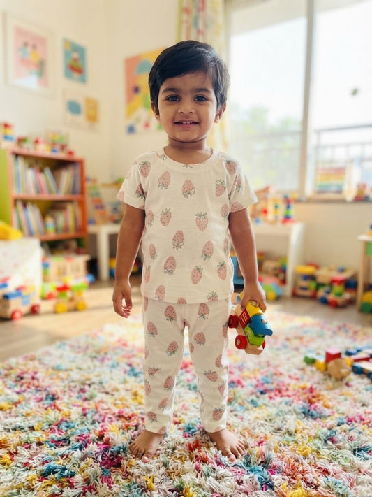 Strawberry Top & bottom set (6 months-3 years   )