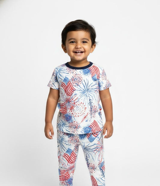 Blue & Red Top & bottom Set (2-5 years)