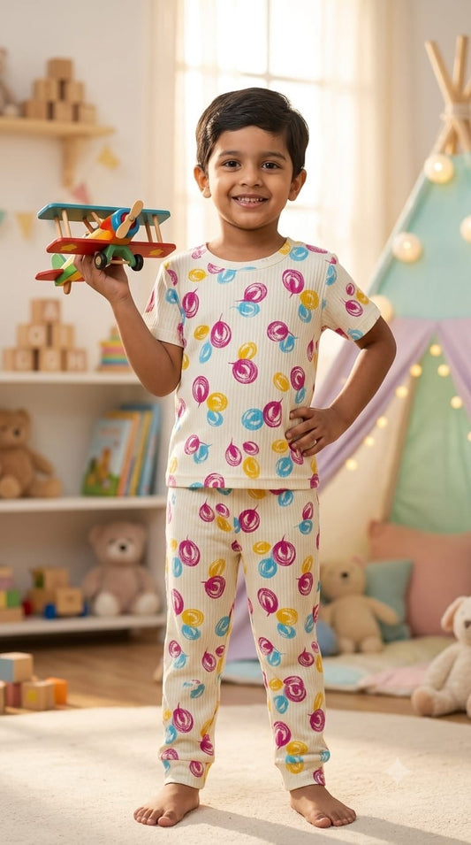 Balloons Top & bottom set (1-6 years )Code:SA