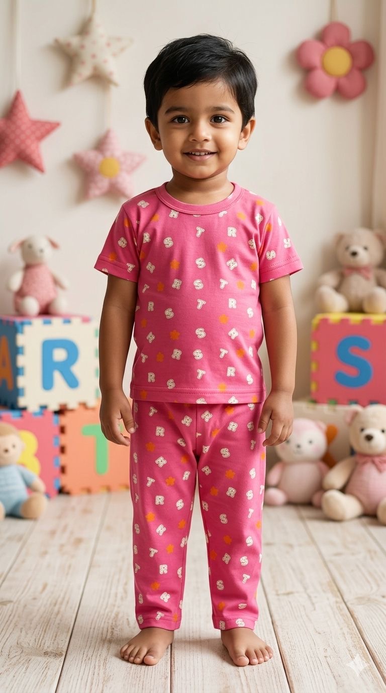 Pink Top & bottom set (1- 3 years)