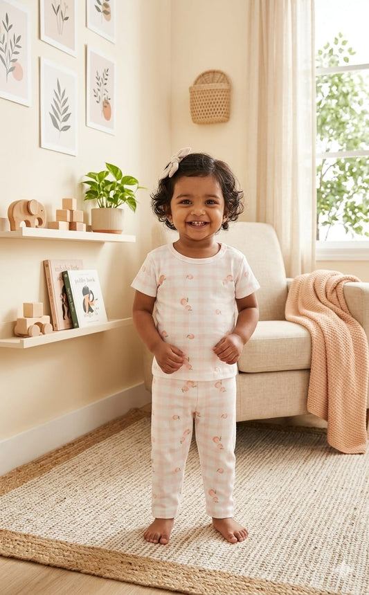 White  Top & bottom set (6 months- 3 years)