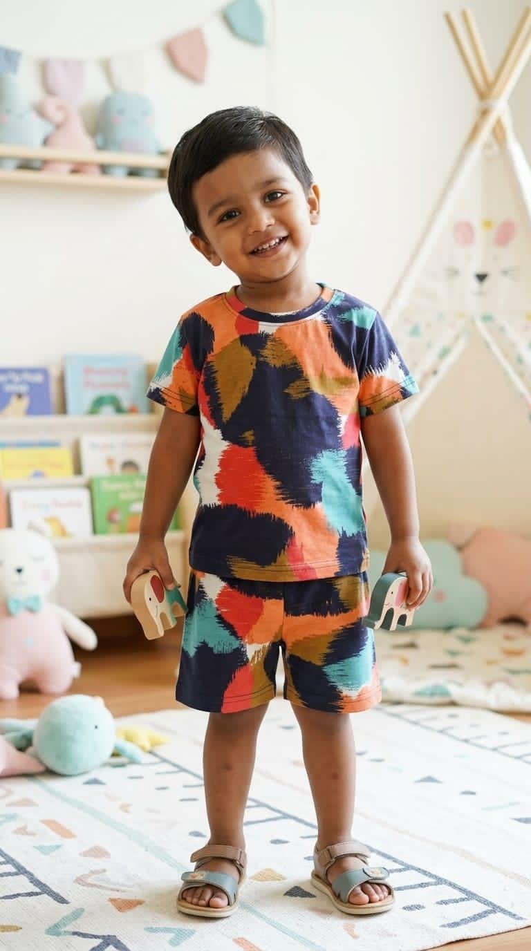Colourful Short set (1-3 year)