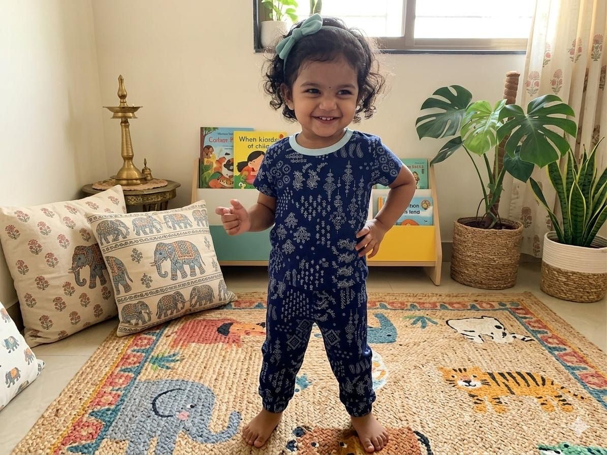 Blue Top & bottom  set (4-5 year)