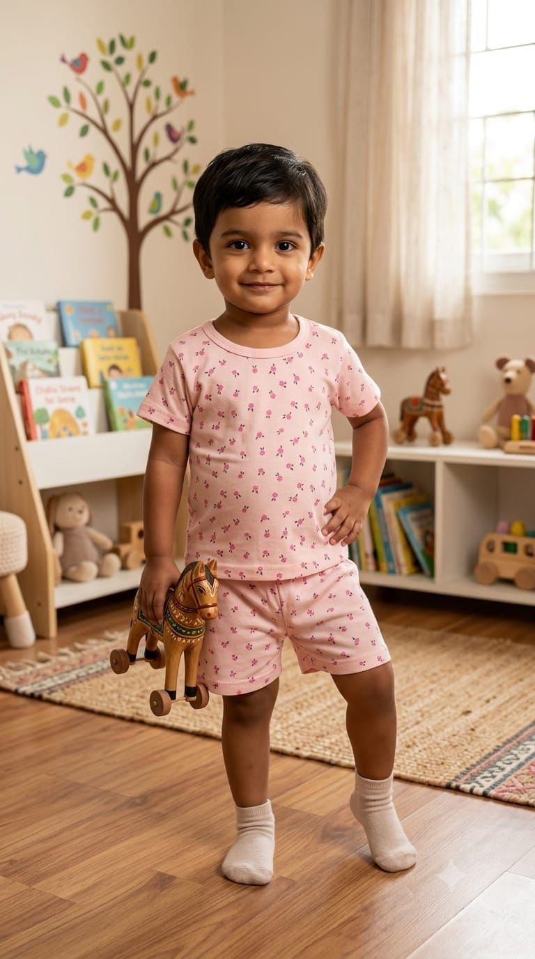 Floral  Short set (1- 3 years)