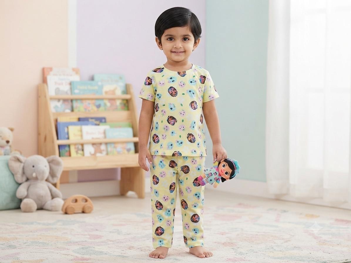 Yellow  Top & bottom  set (6 months-3 years)