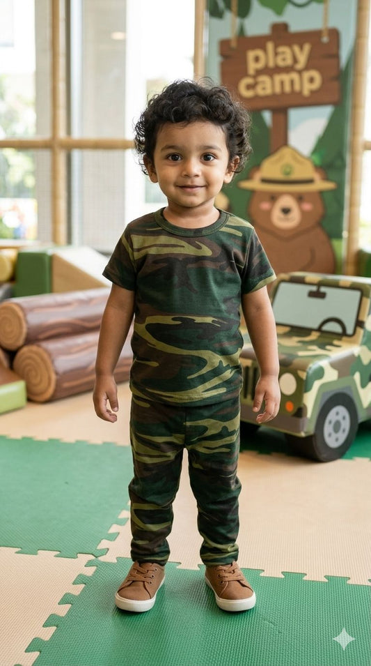Army Top & bottom  set (6 months- 3 years)