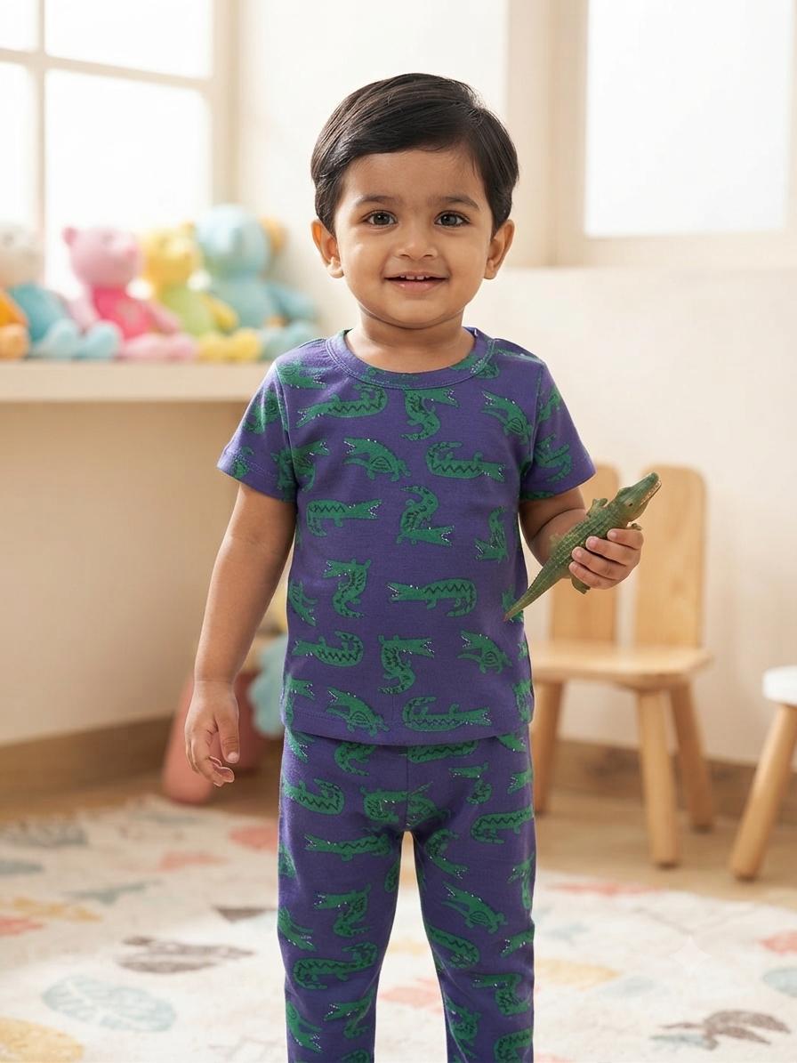 Green blue Top & bottom  set (6 months-3 years)
