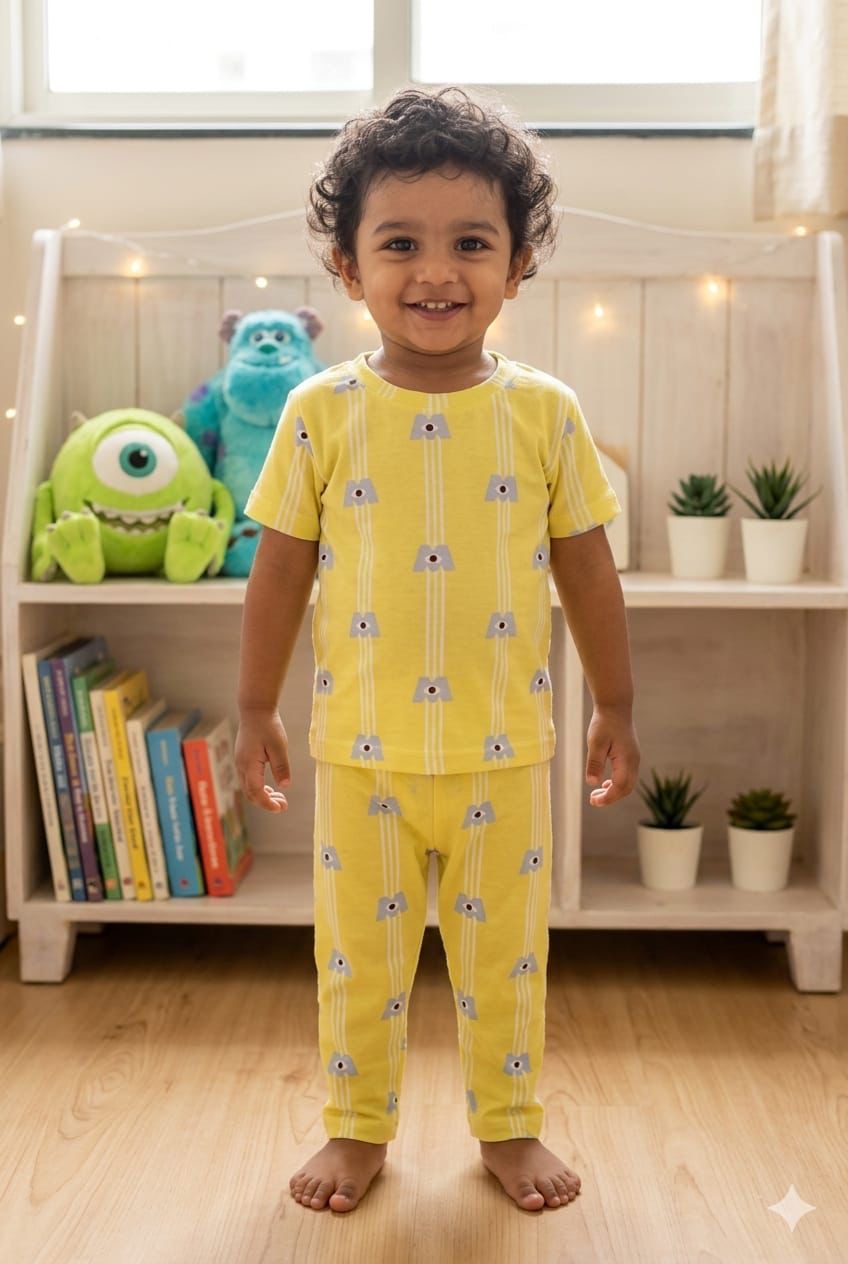 Yellow Top & bottom  set (6 months-3 years)