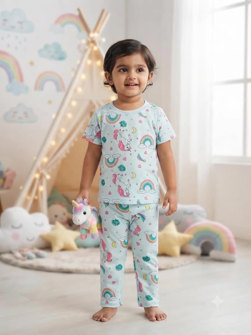 Rainbow Top & bottom set (6 months-3 years )