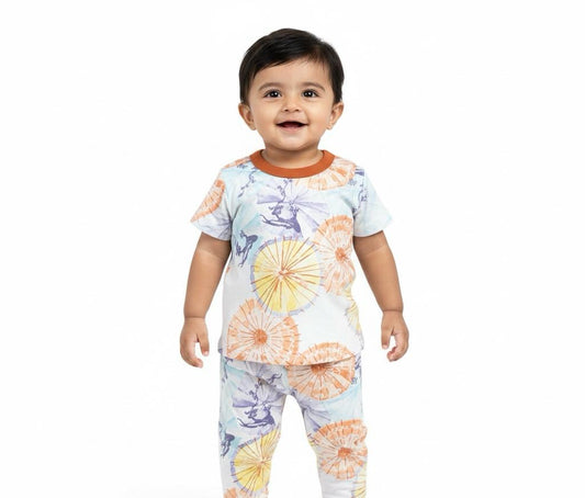 Orange slice Top & bottom Set (6-12months)