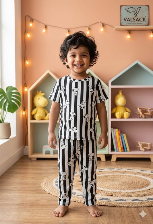 Black & white Top & bottom  set (5-12 years)