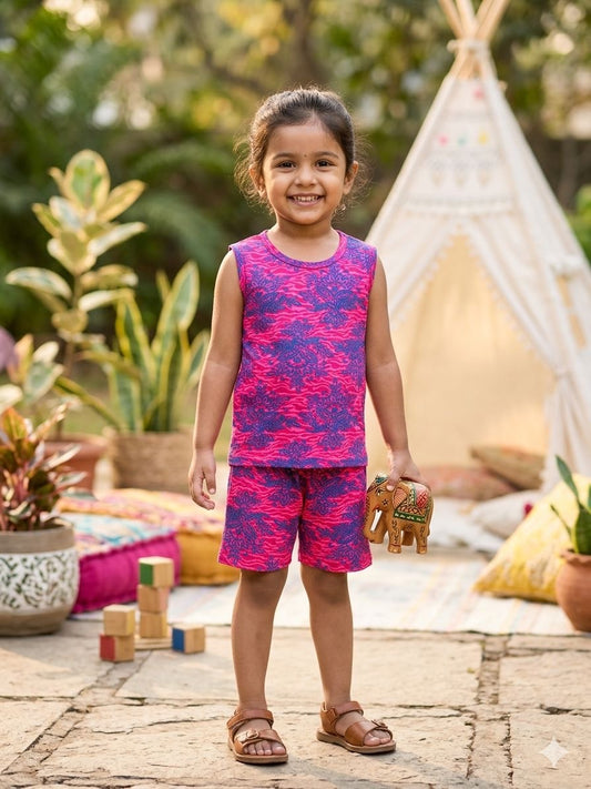 Pink blue Short set (6 months- 3 years)