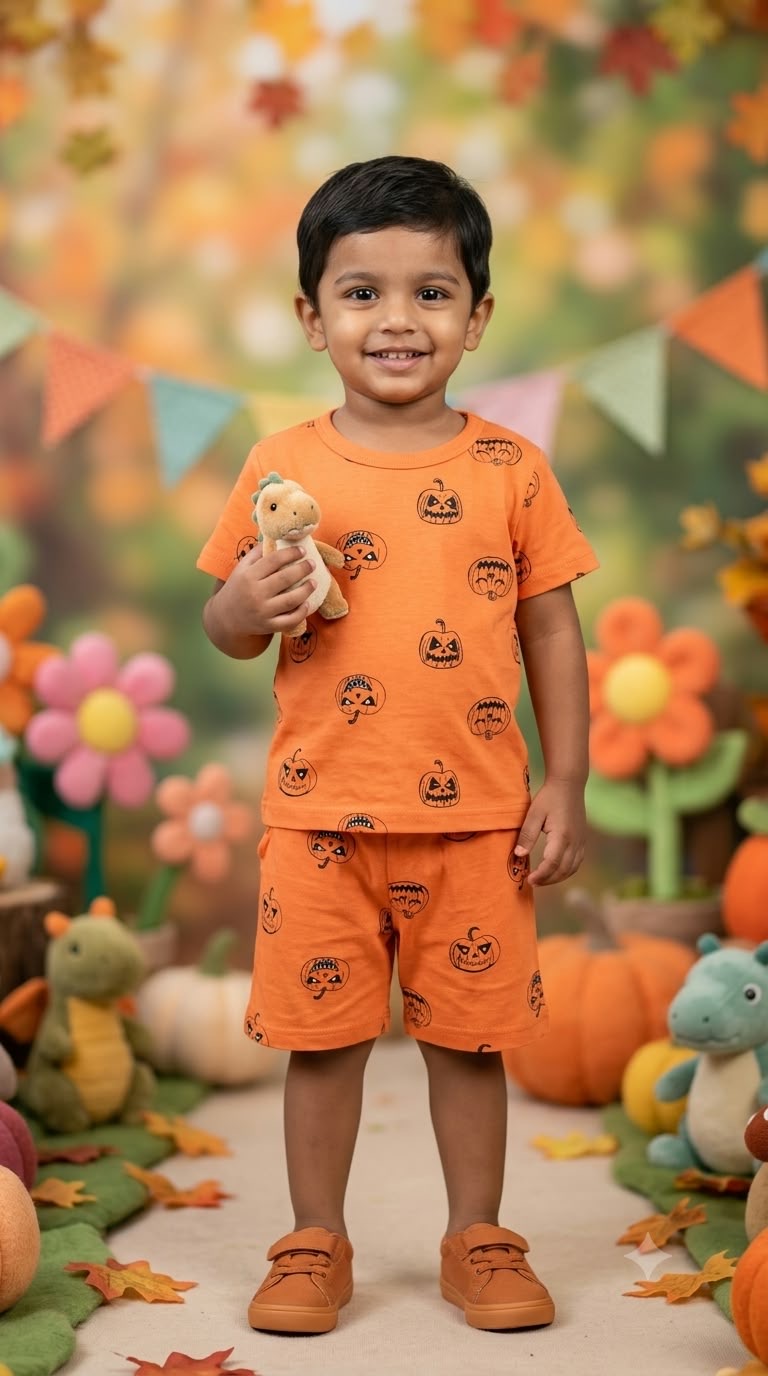 Pumpkin Short  Set (1-3 year )