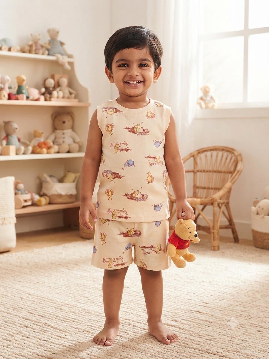 Pooh Sleeveless Short set (1-3 year)