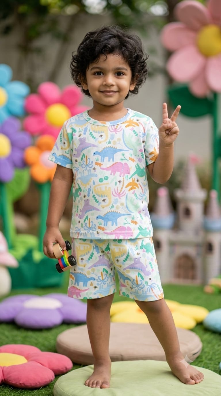 Dino world Short  Set (1-3 year )