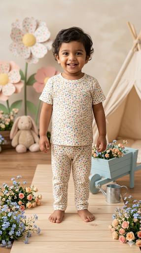 Mini floral  Top & bottom  set (1-2years)