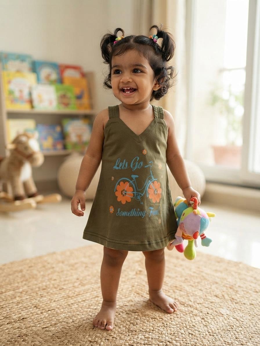 Assorted design  –Frock  Random Design – ₹89  -(6 -12 months)