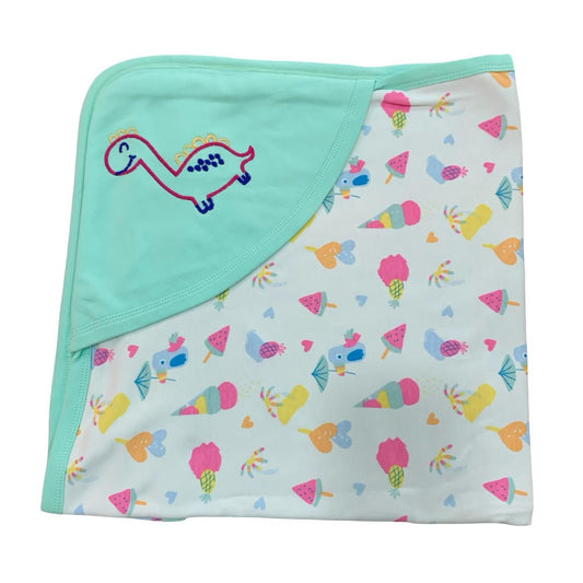 Dino interlock cotton hooded towel(70*70)
