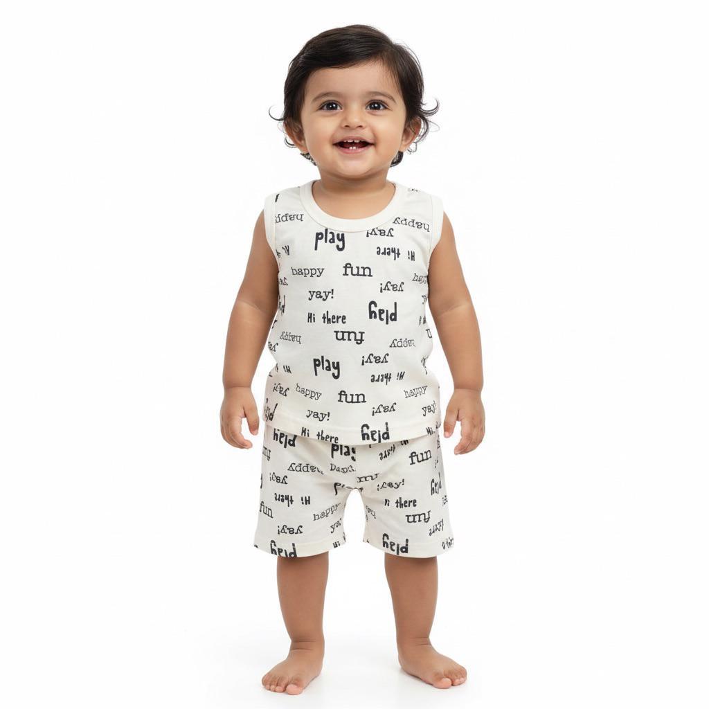 Assorted design  –Short Set    Random Design – ₹89  -(6 -12 months)