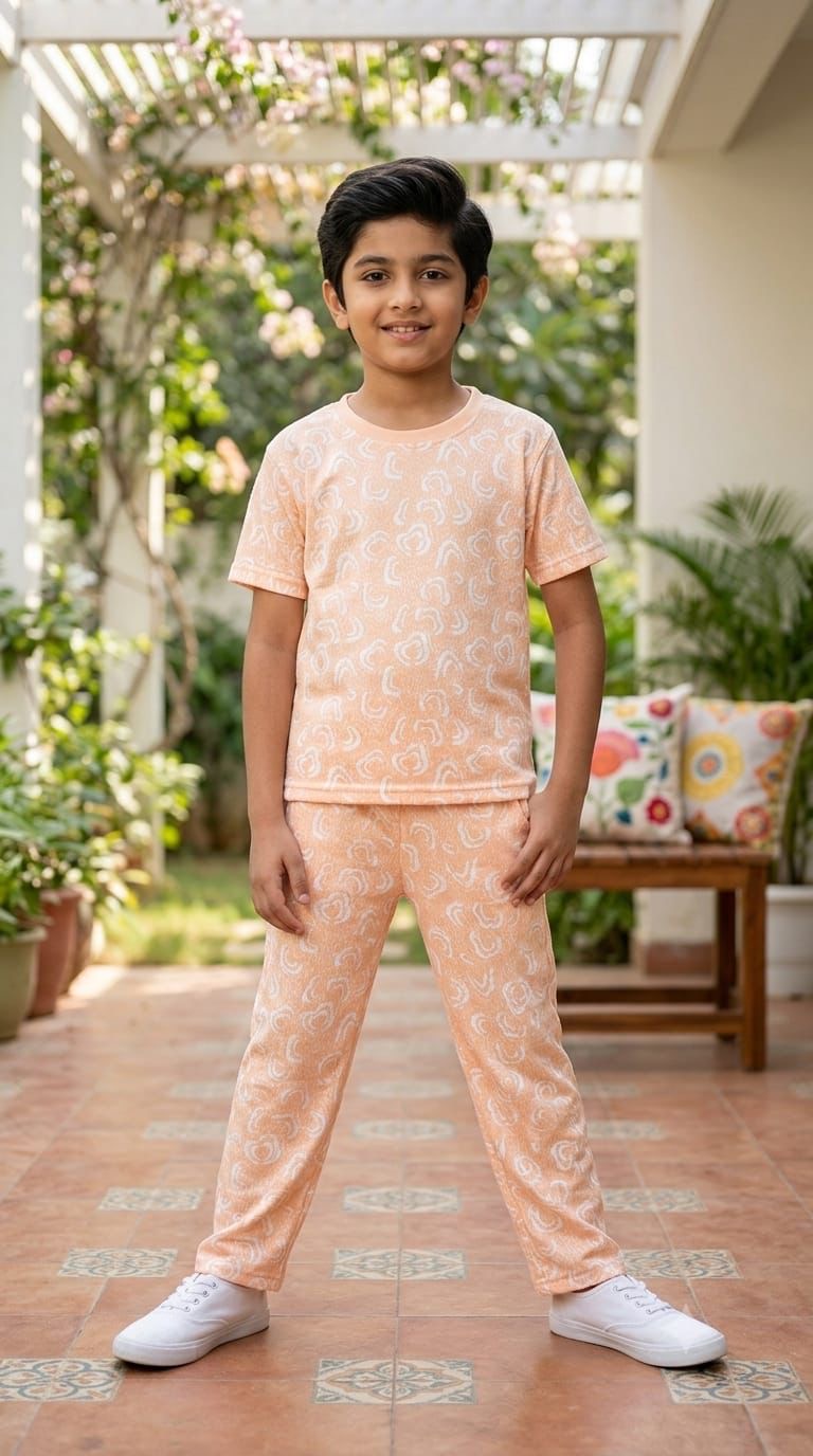 Orange Top & bottom set (6-10 years )