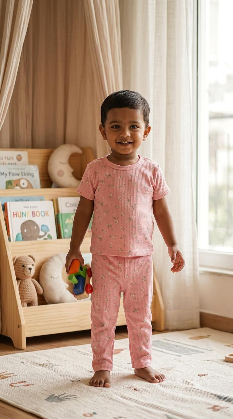Pink  Top & bottom set (6 months-3 years )
