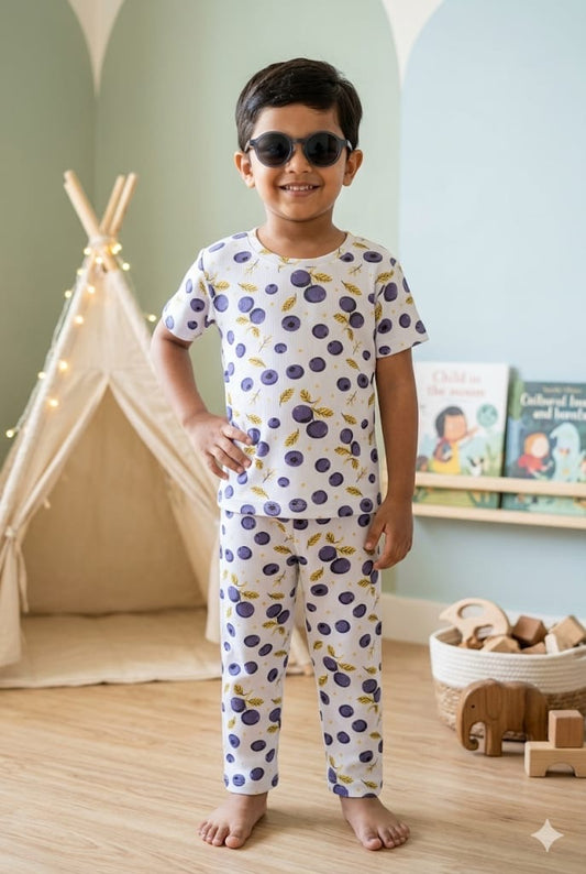 Berries ribbed Coord  set (1-6 years )Code:SA
