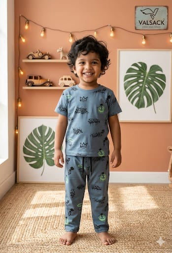 Grey  Top & bottom  set (5-12 years)