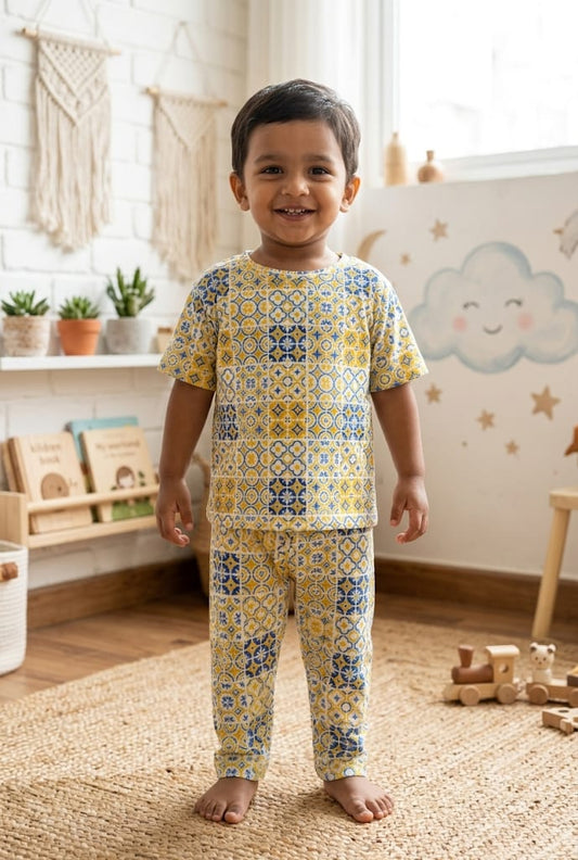 Square  ribbed Coord  set (1-6 years )Code:SA